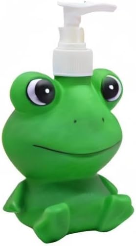 Dinosaur Panda Frog Cute Cartoon Animal Hand Soap Pump Lotion, Hand Soap, Shampoo, Shower Gel Dispenser, Suitable for Bathrooms, Kitchen Countertops, Bathroom Accessories (Frog)