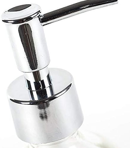 17oz Glass Soap and Lotion Dispenser Bottle with Rust Proof Plastic Pump Refillable Liquid Pump Bottle Great for Kitchen, Bath, Bathroom Accessories, Countertop, Set of 2