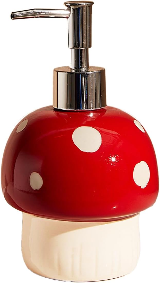 Mushroom Soap Dispenser, Kitchen and Bathroom Decor, Cottage core Decor
