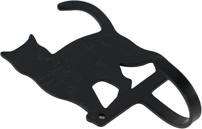 NIKKY HOME Black Dog Hook Cute Cat Hook Set of 2 Decorative Wall Mounted Coat Hook Vintage Holder for Hanging Jackets Clothes Hats Towel Purses Robes Keys
