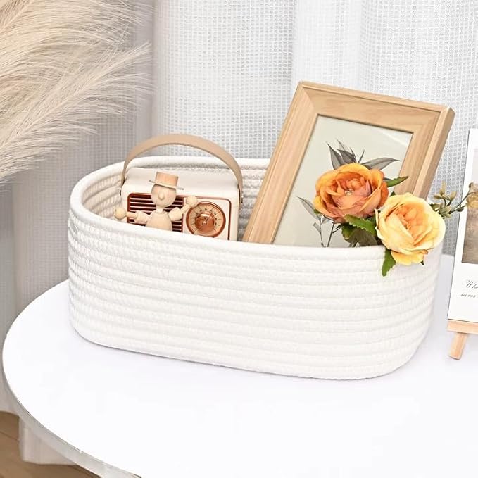 4 Pcs Storage Baskets for Organizing - Small Basket for Shelves, Easter Baskets for Kids or Gift Baskets Empty for Festivals