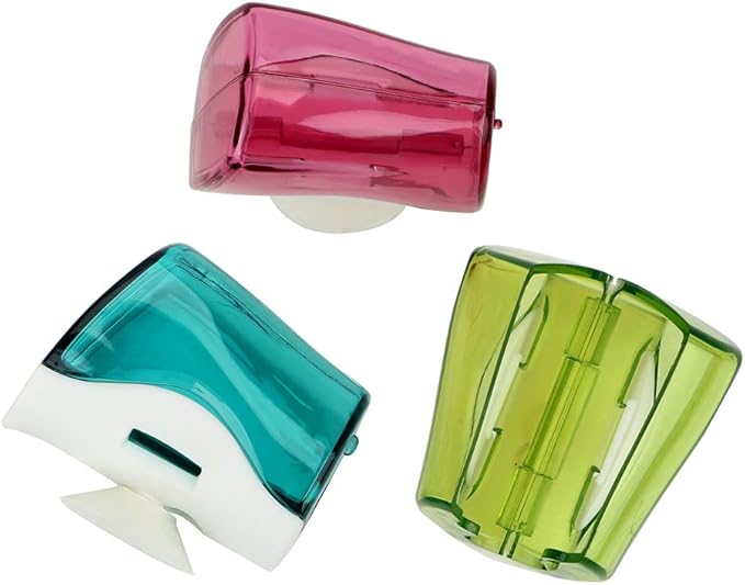 Toothbrush Holder Case with Suction Cup, 3 Pcs Wall Toothbrush Holder with Cover Case, Bathroom Toothbrush Holder for Kids and Adult