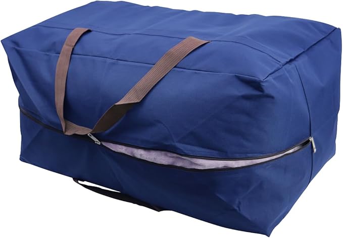 iwill CREATE PRO Pack of 3 100L Large Size Clothing Bedding Storage Bags with Carry Handles, Duffle Bag for Travel Big Carry Bag for RV Travel, House Moving Bags, Blue