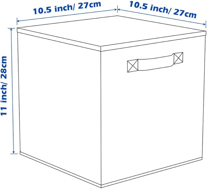 ShellKingdom Storage Bins, Foldable Fabric Storage Cubes and Cloth Organizer Drawer for Closet and Toys, 2 Pack (White)