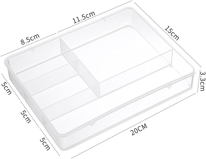 ZJchao Drawer Organizers, Classification Bathroom Drawer Organizer Bathroom and Storage Divider Tray for Office (Transparent)