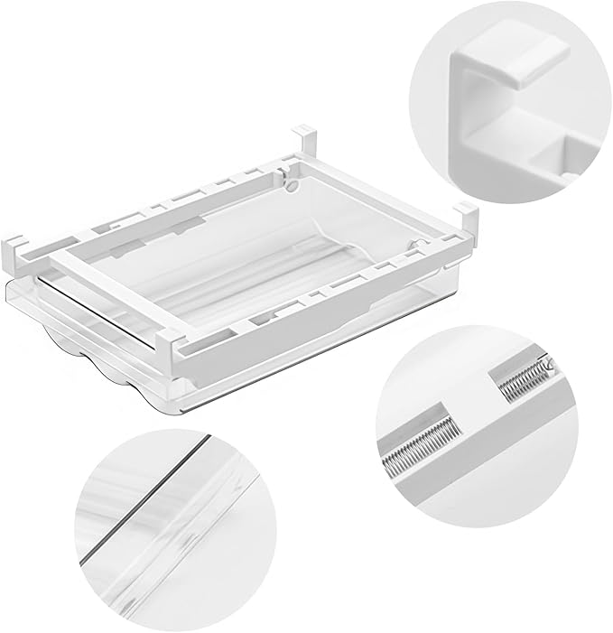 Egg Storage for Refrigerators,Egg Holder for Fridge,Pull Out with Handle,Eggs 18 Count Fit for Refrigerator Shelf Under 0.6 Inch,Easy to Install
