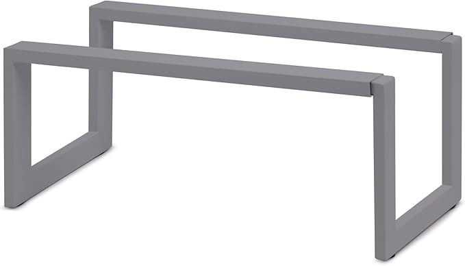 QUALIAZERO Expandable Shoe Rack Organizer for Closets, Entryways, Hallways, Bedrooms, Living Rooms, Kitchens, Bathrooms, Laundry Rooms (Storm Frost, 2 Pack)
