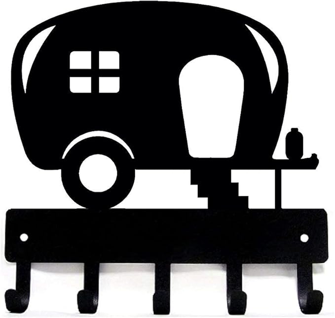 Camper Key Rack Holder for Wall - Large 9 inch Wide - Made in USA; Camper Accessories
