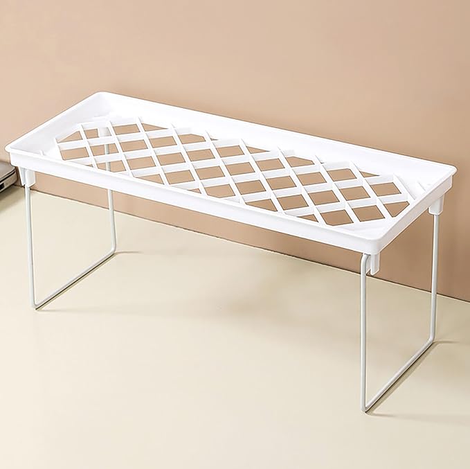 2 Pack Storage Rack, White Leakage Shelf for Placing Cups, Tissue, Seasoning (small)