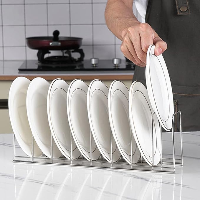 Small Bowl Drainer,Stainless Steel Bowl Drying Rack for Kitchen Counter Organizer Storage, Storage Shelf, Chrome (2 Dish Racks)