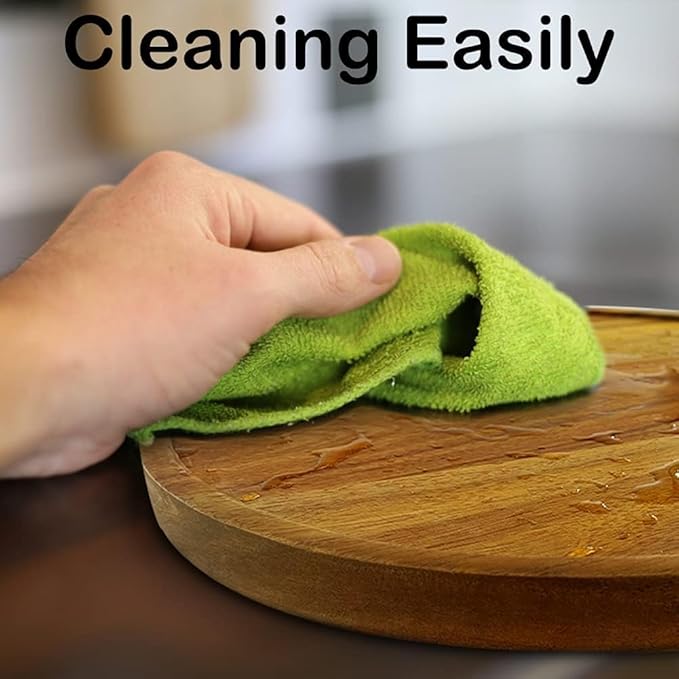 9" Acacia Wood Lazy Susan Organizer Kitchen Turntable for Cabinet Pantry Table Organization
