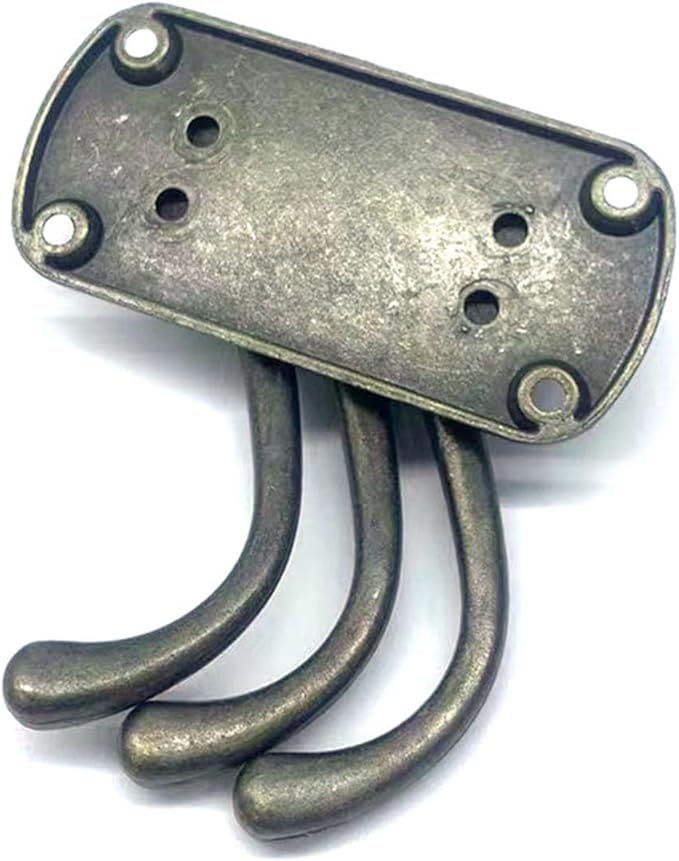 4PCS Rustic Swivle Hook, Zinc Alloy Swivel Coat Hook Wall Mounted Coat Hook Decorative Cast Iron Heavy Duty Double Hooks Vintage Robe Rv Bathroom Kitchen Garage Hooks (Triple Hook)