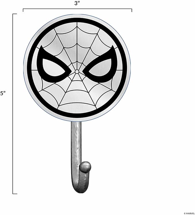 Open Road Brands Marvel Spider-Man Cast Iron Wall Hook - Spider-Man Hook for Coats, Jackets, Keys and More