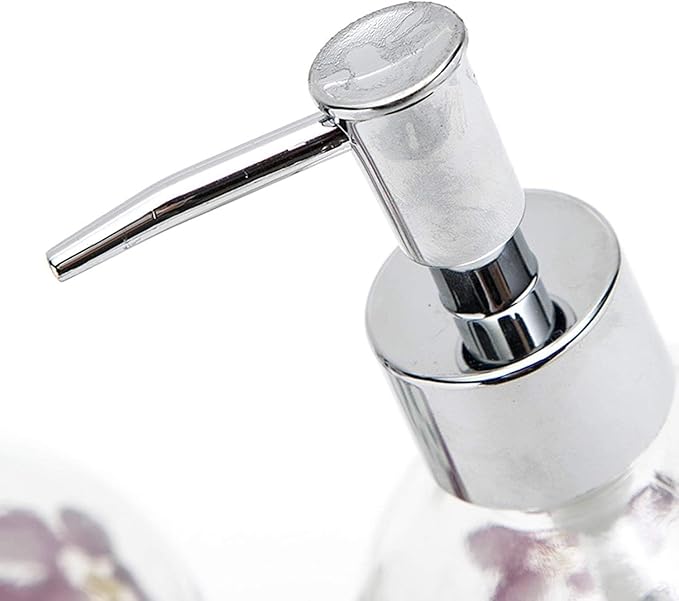 17oz Glass Soap Dispenser with Plastic Pump, 2 Pack Refillable Kitchen Soap Dispenser for Dish Soap, Soap Dispenser Bathroom for Hand Soap, Lotion, Body Wash