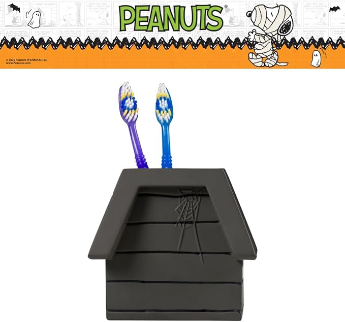 Peanuts Snoopy Halloween Toothbrush Holder - Makeup Brushes/Pens Tumbler, (Official Peanuts Product) by Franco Collectibles