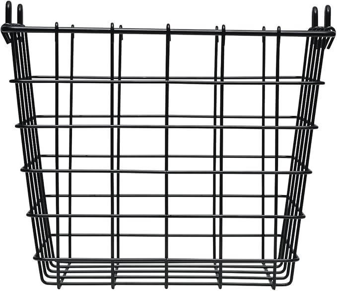Gourmet Basics by Mikasa 3-Tier Metal Market Basket, Sturdy Stacked Countertop Storage for Produce, Snacks & More, Antique Black Wire Frame Design