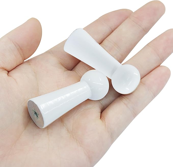 10Pcs Wooden Screw-On Hooks, Solid Wooden Wall Hooks Screw-On Coat Hooks, DIY Wood Coat Hooks for Hanging Jacket/Towel/Mug/Clothes Crafts(Style-3,White)