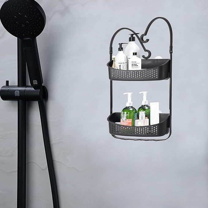 Shower Caddy Double Hanging Black