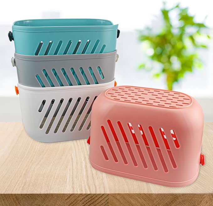 Hanging Shower Caddy Basket with Hook Plastic Hanging Storage Basket Portable Kitchen Organizer Storage Basket for Bathroom Kitchen Pantry Bathroom Dorm Room(Blue)
