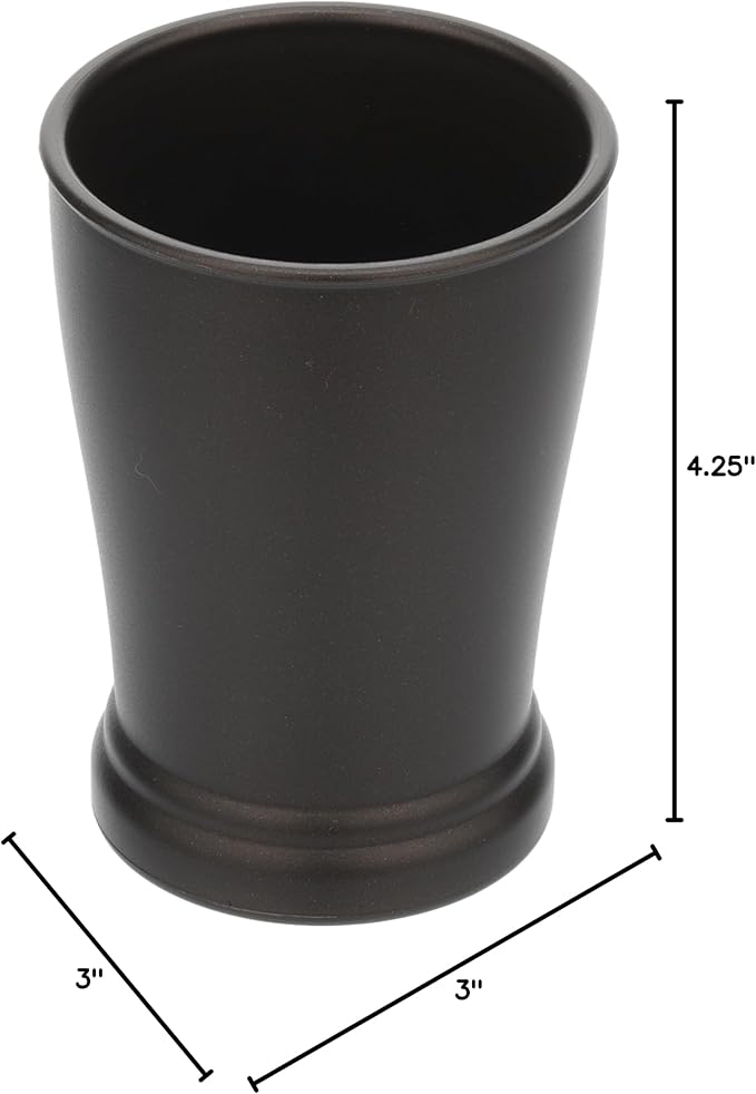 iDesign Kent Tumbler Cup for Bathroom Vanity Countertops - Bronze