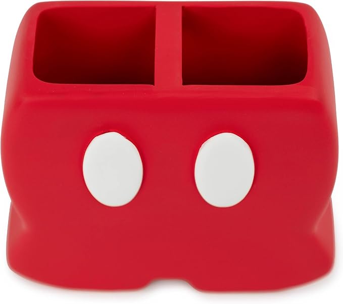 Jay Franco Disney Mickey Mouse Toothbrush Holder - Red Resin Pencil Holder - Bathroom Storage