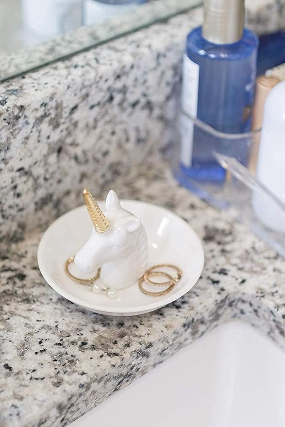 Unicorn Ring Dish Jewelry Holder Unicorn Gift for Women Girls Birthday Christmas Gifts