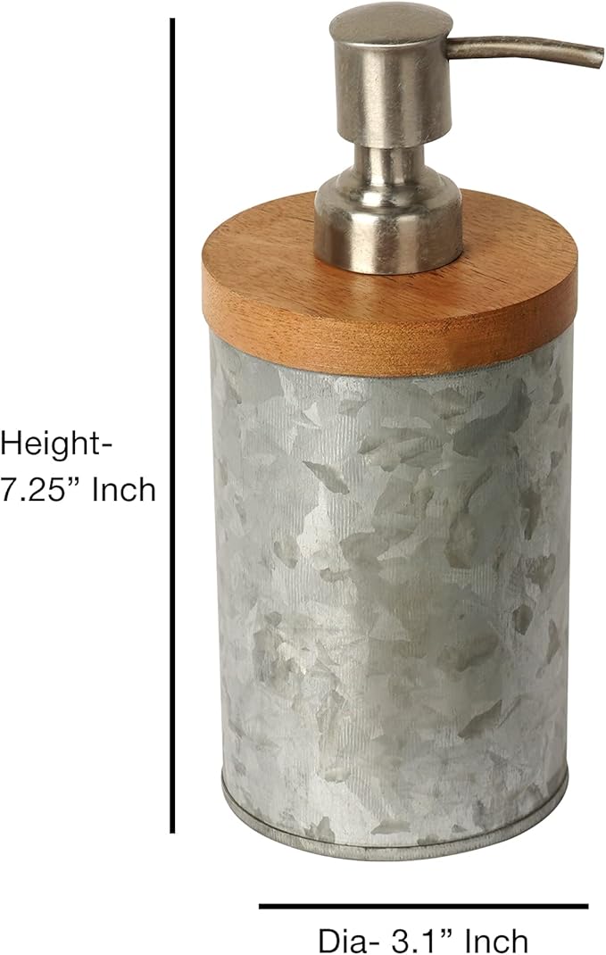 nu steel Confetti Galvanize Bath Accessory Set for Vanity Countertops, 4 Piece Luxury Ensemble Includes soap Dish, Toothbrush Holder, Tumbler, soap and Lotion Pump