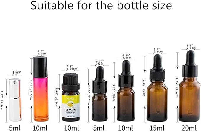 HAN SHENG 8 Pcs Expandable Essential Oil Organizer Rack, Essential Oil Display Stand Adjustable Countertop Storage Racks for 5-15ml Bottles (Black)