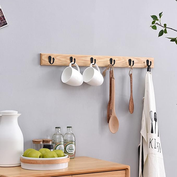 Gutapo 20pcs Black Single Prong Robe Hook, Zinc Alloy Coat Hooks Wall Mounted for Hanging Towel Hooks with 44 Screws for Coats Bag Scarf Key Hat Cup