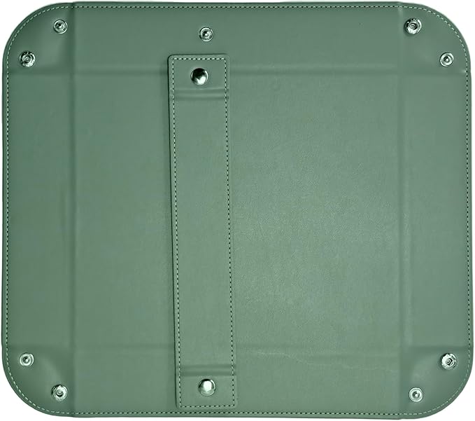 UnionBasic Medium Valet Tray, Jewelry Tray for Rings Earrings, Entryway Catchall Caddy for Coins Keys Change, Nightstand Bedside Valet Holder, Trays for Electronic Gadgets, Malachite Green Plus