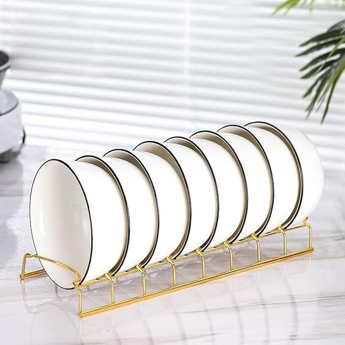 Small Bowl Drainer,Stainless Steel Bowl Drying Rack for Kitchen Counter Organizer Storage, Storage Shelf, Chrome (2 Bowl Racks(Gold))
