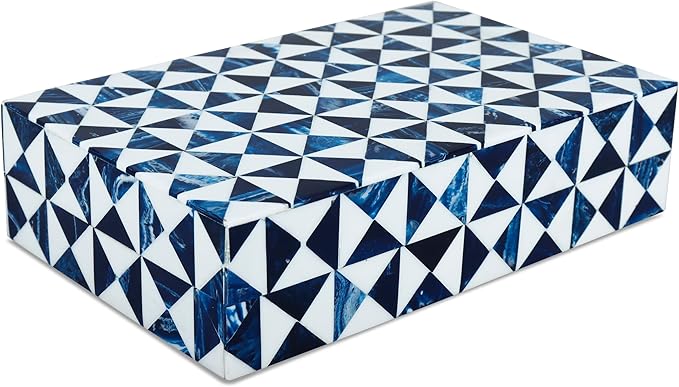 Handicrafts Home Decorative Keepsake Box 8x5 – Small Organizer Box with Lid, Boho Decorative Storage, Retro Memory Box, Unique Coffee Table Décor, Jewelry or Trinket Box, Modern Shelf Decorative Box