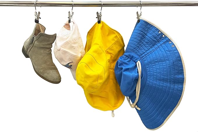 Boot Hangers for Closet, 50 Pack Hanging Clips Hook Clothes Pins for Laundry, Hanger Clips Towel Clips Boot Organizer for Home and Travel, Clothespins Clip Hangers for Pants Hats Socks Gloves
