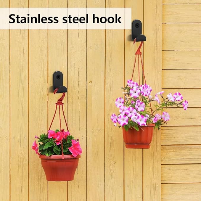 13 Pack Black L-Shaped Screw-in Wall Hooks - Heavy Duty Metal Hooks with Screws & Wall Plugs for Door, Bathroom, Closet - Space Saving Towel, Key & Coat Hooks (30x16mm)