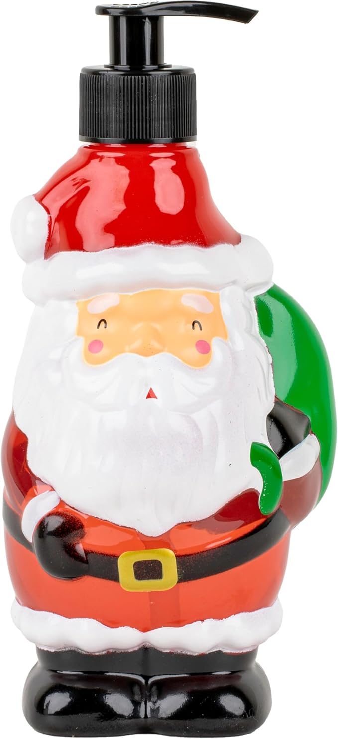 Simple Pleasures Snowman & Santa 2 Pack: Cranberry Orange Scented Decorative Refillable Soap Dispensers for Kitchen Countertops and Bathroom Sinks