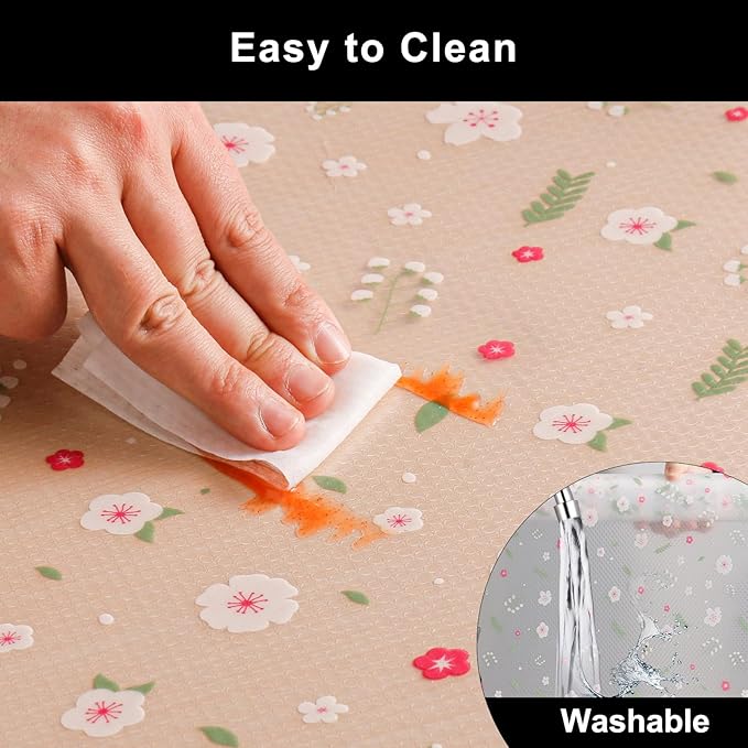 Cooyes Shelf Liner – Premium Non-Adhesive Cabinet & Drawer Liner for Kitchen – Waterproof Shelf Paper with Modern Pattern – Durable EVA Cabinet Mat – Easy to Cut (12" W x 120" L)