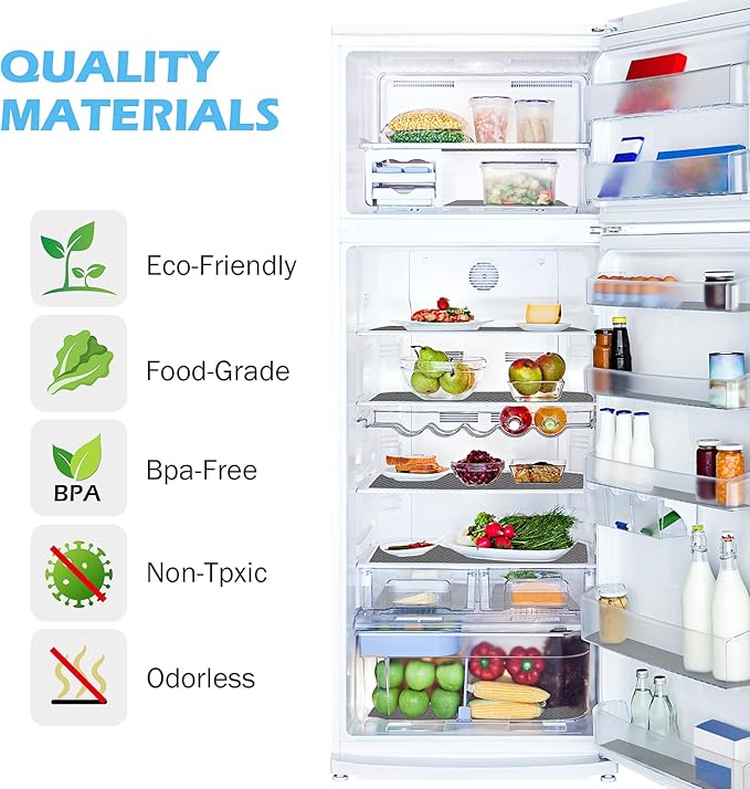 Drawer Liners, Waterproof Shelf Liner, Anti-Slip Non-Adhesive BPA Free Kitchen Cupboard Cabinet Liner Refridge Fridge Mats Sink Protector Strong Durable for Home (Grey/11.8in x 20Ft)