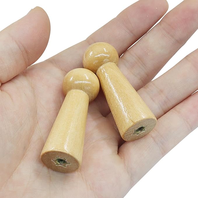 10Pcs Wooden Screw-On Hooks, Solid Wooden Wall Hooks Screw-On Coat Hooks, DIY Wood Coat Hooks for Hanging Jacket/Towel/Mug/Clothes Crafts(Style-3,Log Color)