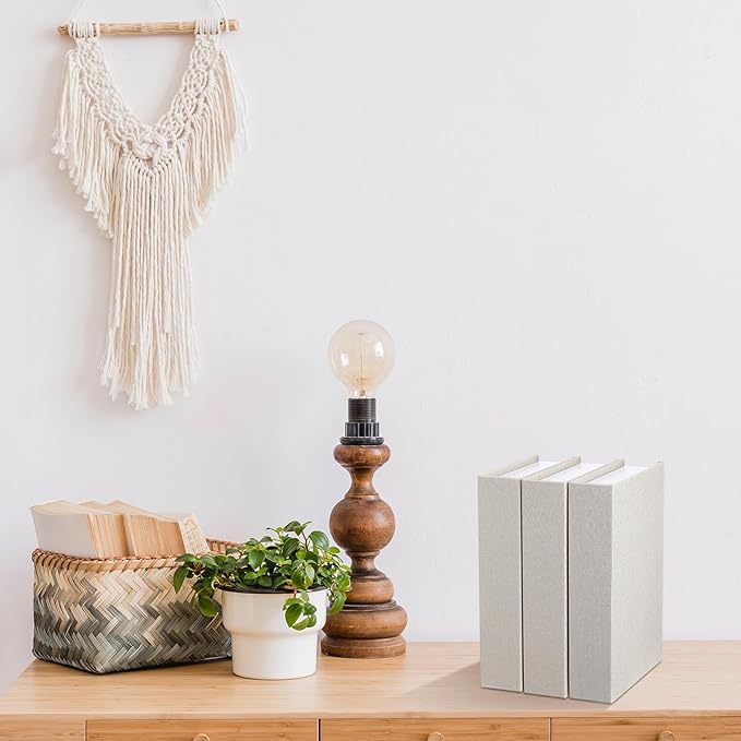 Tioncy 3 Pcs Fake Book Box Neutral Linen Book Box Decorative Faux Prop Storage for Farmhouse Home Decor shelf Table Card Photo DIY Keepsake Gift(8.6 x 6.1 x 1.8 Inch,Creamy White)