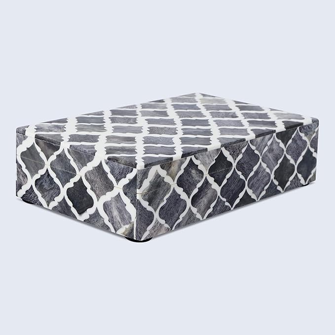 Handicrafts Home Decorative Keepsake Box 8x5 â Small Organizer Box with Lid, Boho Decorative Storage, Retro Memory Box, Unique Coffee Table Décor, Jewelry or Trinket Box, Modern Shelf Decorative Box