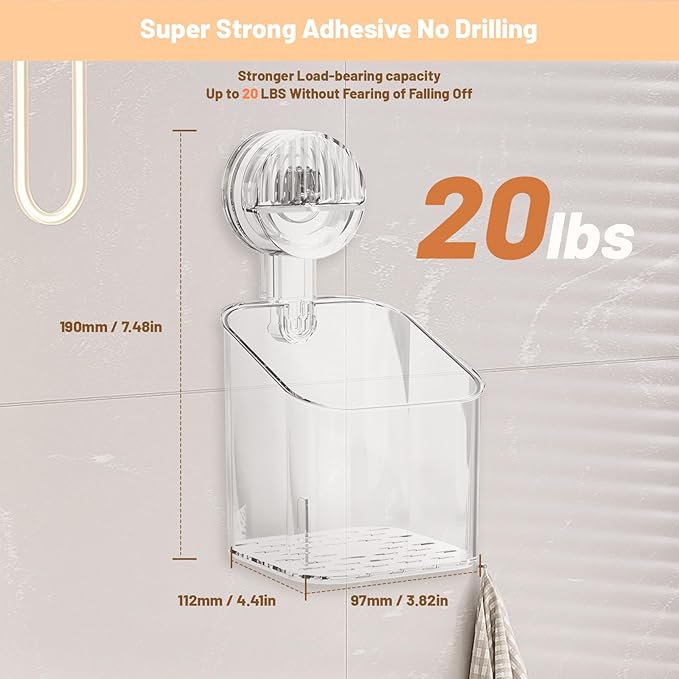 Shower Caddy Suction Cup Storage Rack Clear Acrylic Shower Shelves Glacier Water Ripples Corner Shelf For Bathroom Shower Accessories,gray Small