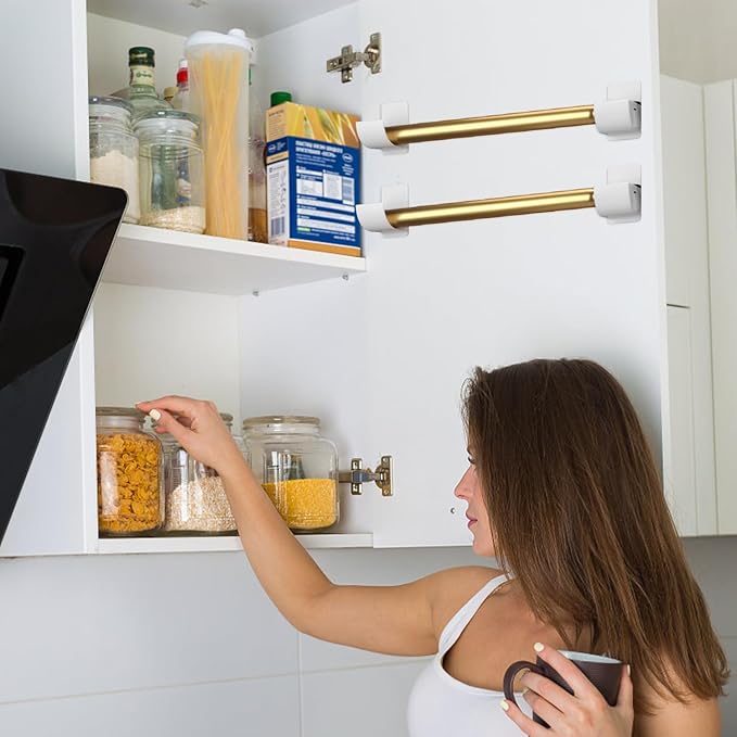 2 Pairs Plastic Bag Holder, No Punching Trash Bag Holder Wall Mounted Plastic Bag Organizer White Garbage Bag Dispenser Grocery Bag Holder for Home Kitchen Storage and Organization