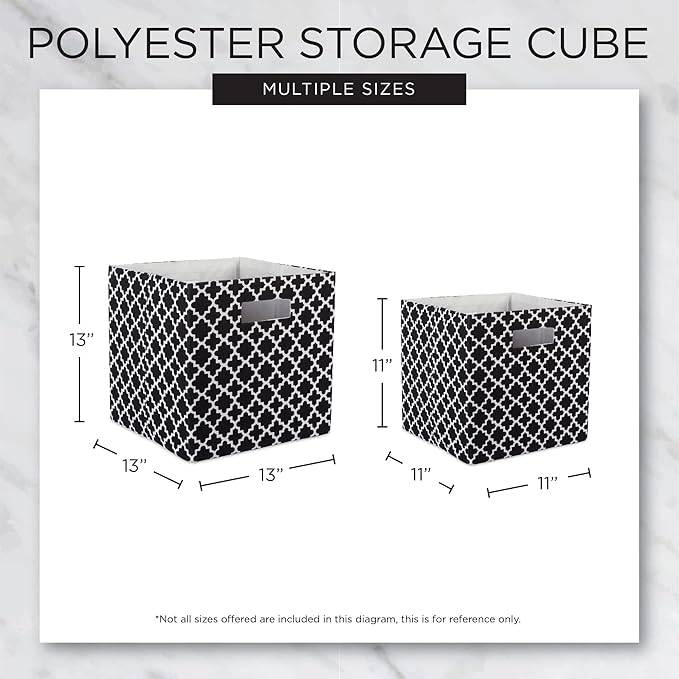 DII Non Woven Polyester Storage Bin, Polka Dot, Pink & Gold, Small Set of 4