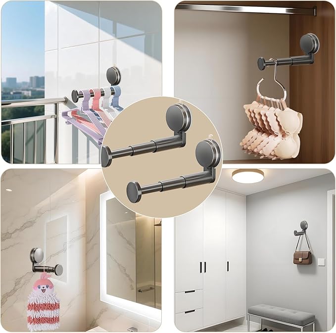 Clother Hanger Storage Retractable Space Saving Clothes Hanger Storage Organizer No Drilling in Laundry Room