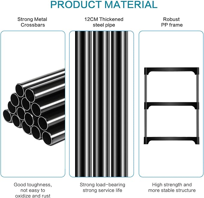 Stackable Small Shoe Rack for Closet 4 Tier, Sturdy Shoe Rack Organizer for Front Door Entrance and Entryway, Free Standing Metal Shoe Shelf Storage for Closet Bedroom Garage Black