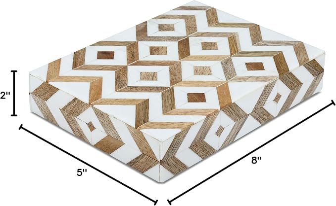 Handicrafts Home Decorative Box 8x6 â Photo Storage Box, Jewelry Organizer, Modern Decorative Storage Box with Lid, Bohemian Table Décor, Vintage Keepsake Box for Shelf or Coffee Table Décor