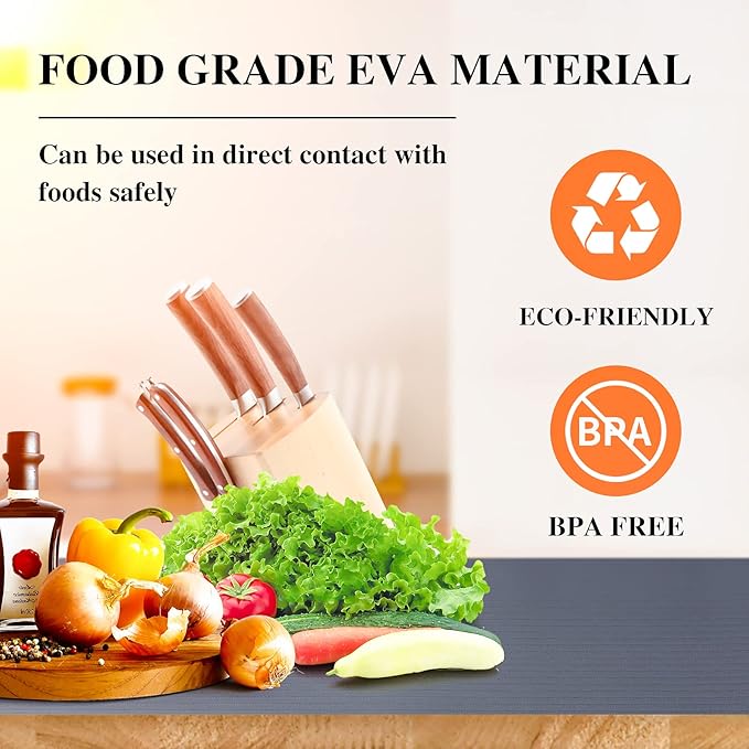 Shelf Liner Non Adhesive, Washable Cabinet Liners for Shelves, Waterproof Durable Non-Slip Drawer Liners for Kitchen Cabinets, Cupboard, Pantry, Gray 14" X 20'