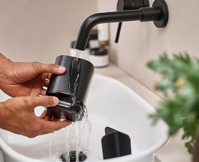 Joseph Joseph Easy-Store - Toothbrush Holder Caddy, Bathroom Storage, Compact, Matt Black