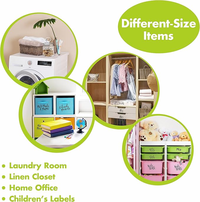 Hebayy 318 PCS Laundry Room & Linen Closet Organization Labels,No Stain Removal, Water/Oil Resistant Stickers for Home Office, Bathroom and The Beauty Organization.