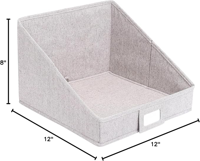 Internet’s Best Open Cloth Storage Bin - Closet Shelf Storage Box - Organize Sheets Blankets Towels Sweaters Scarfs - Grey (1 Pack)